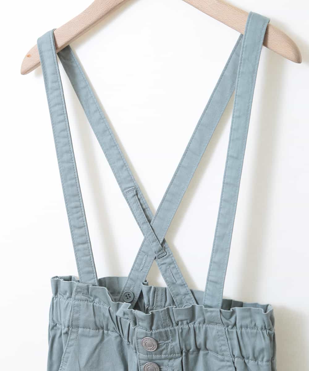 KJLDJ01029 a.v.v KIDS(アー・ヴェ・ヴェ) [100-130]【洗える】サスペンダーツキワイドテーパードパンツ[WEB限定サイズ] ライトブルー