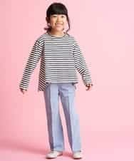 KJLDJ02029 a.v.v KIDS(アー・ヴェ・ヴェ) [100-130]【洗える】セミフレアパンツ[WEB限定サイズ] グリーン