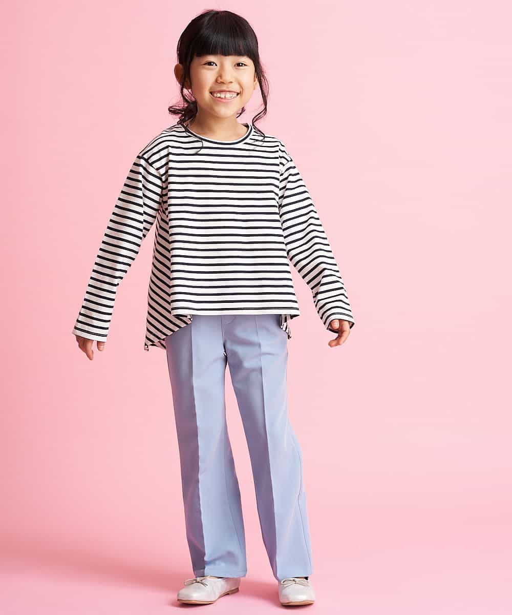 KJLDJ02029 a.v.v KIDS(アー・ヴェ・ヴェ) [100-130]【洗える】セミフレアパンツ[WEB限定サイズ] グリーン