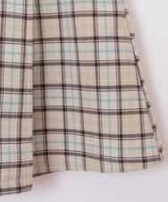 KJLEJ03029 a.v.v KIDS(アー・ヴェ・ヴェ) [100-130]【洗える】フロントボタンチェックラップパンツ[WEB限定サイズ] ベージュ