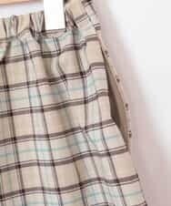 KJLEJ03029 a.v.v KIDS(アー・ヴェ・ヴェ) [100-130]【洗える】フロントボタンチェックラップパンツ[WEB限定サイズ] ベージュ