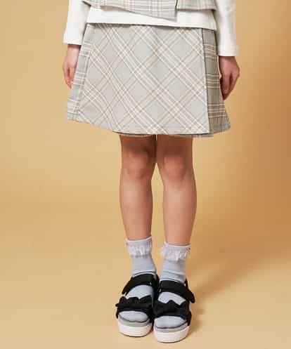 KJLEM21029 a.v.v KIDS [100-130]チェックラップパンツ[WEB限定サイズ]