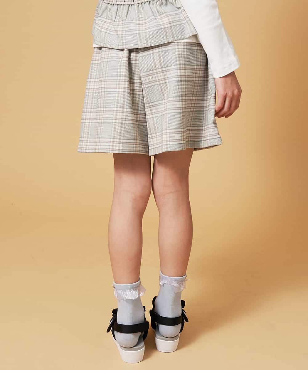 KJLEM21029 a.v.v KIDS(アー・ヴェ・ヴェ) [100-130]チェックラップパンツ[WEB限定サイズ] ライトブルー