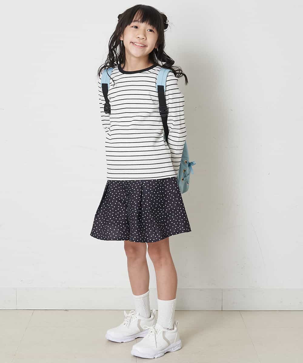 KJLEP30024 a.v.v KIDS(アー・ヴェ・ヴェ) [100-130]タックキュロットパンツ ブルー