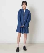 KJLEP30024 a.v.v KIDS(アー・ヴェ・ヴェ) [100-130]タックキュロットパンツ ブルー