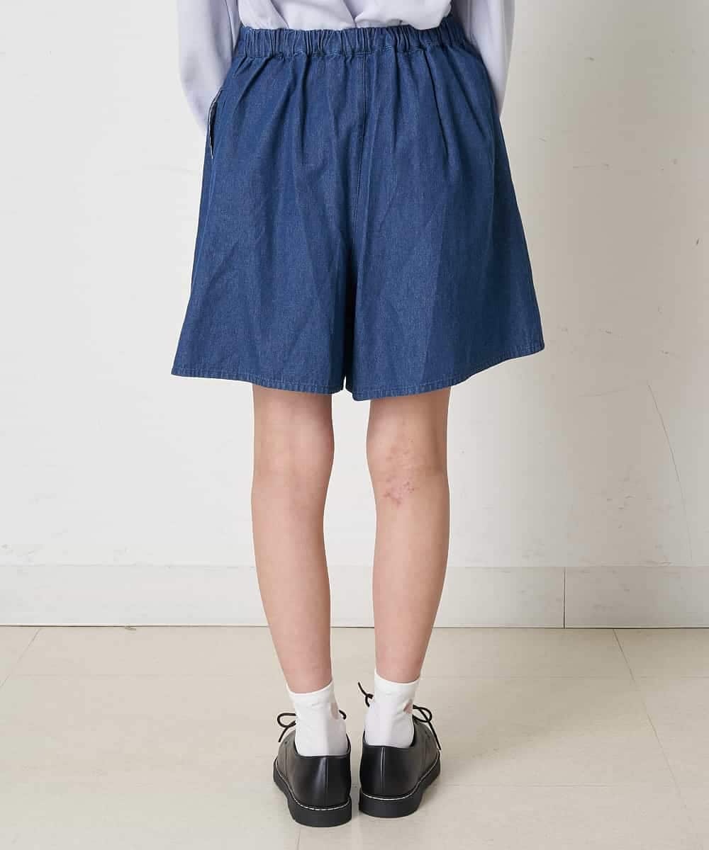 KJLEP30024 a.v.v KIDS(アー・ヴェ・ヴェ) [100-130]タックキュロットパンツ ブルー