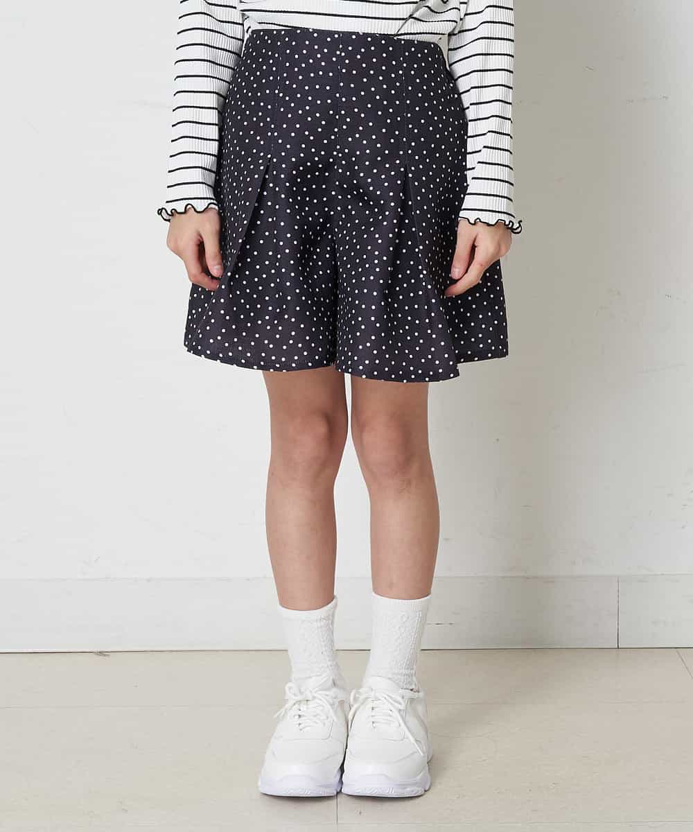 KJLEP30024 a.v.v KIDS(アー・ヴェ・ヴェ) [100-130]タックキュロットパンツ ブルー