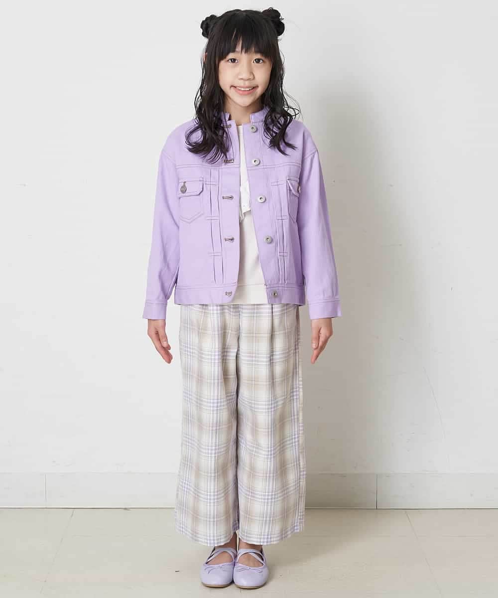 KJLEP31034 a.v.v KIDS(アー・ヴェ・ヴェ) [100-130]サスペンダー付きワイドパンツ グリーン