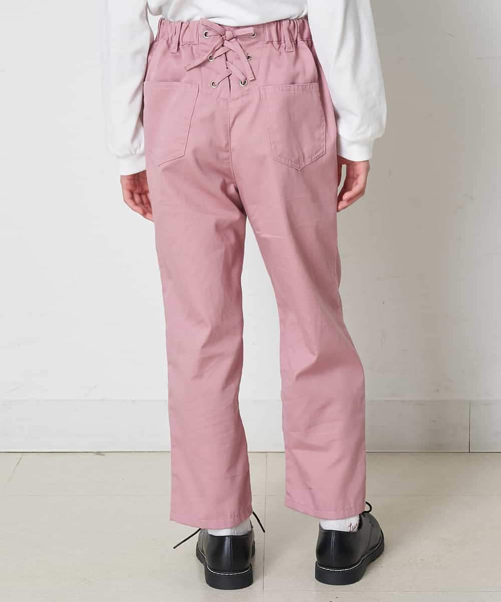 KJLEP32034 a.v.v KIDS(アー・ヴェ・ヴェ) [120-130]バックレースアップサスペンダー付きパンツ ピンク