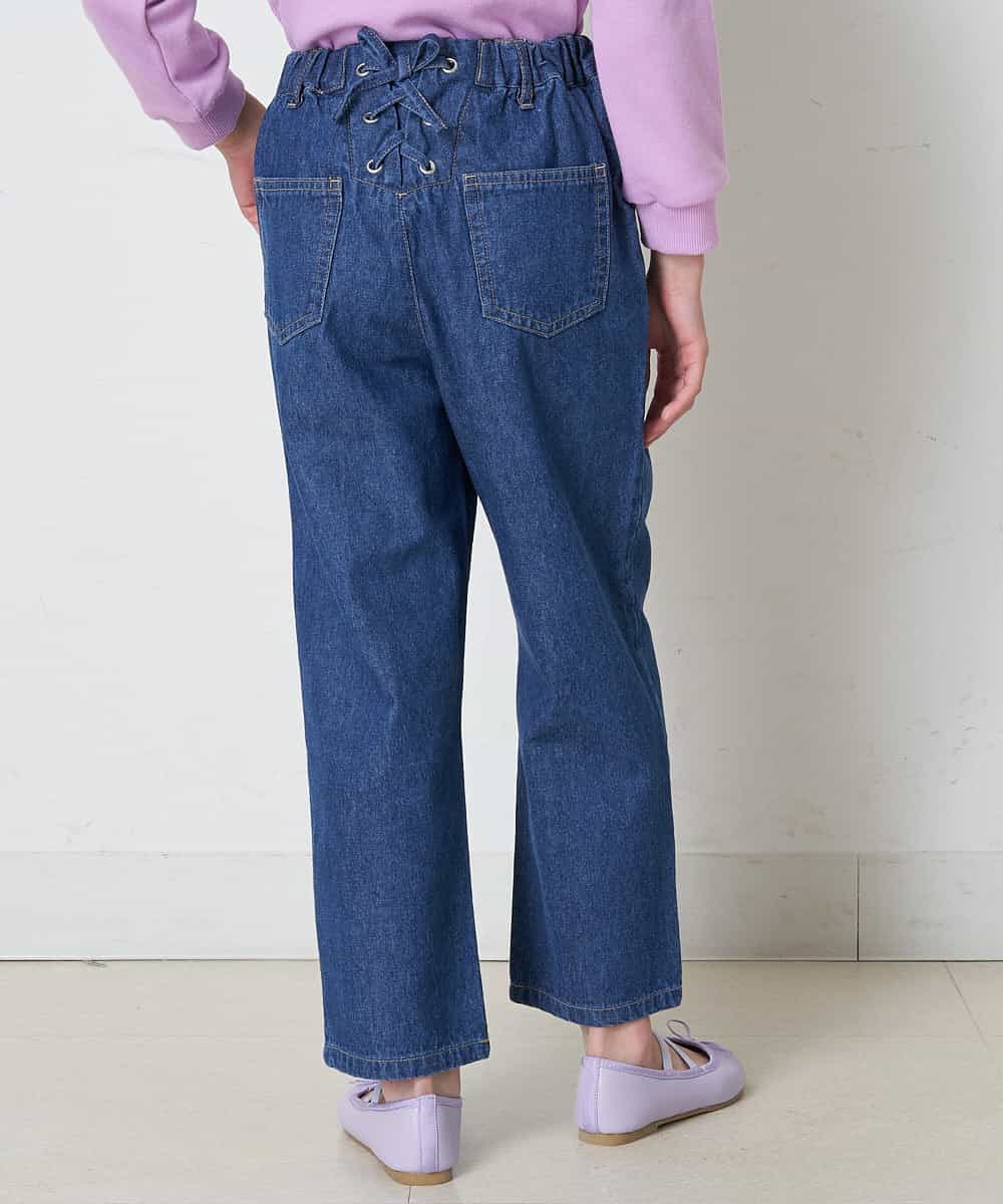 KJLEP32034 a.v.v KIDS(アー・ヴェ・ヴェ) [120-130]バックレースアップサスペンダー付きパンツ ピンク