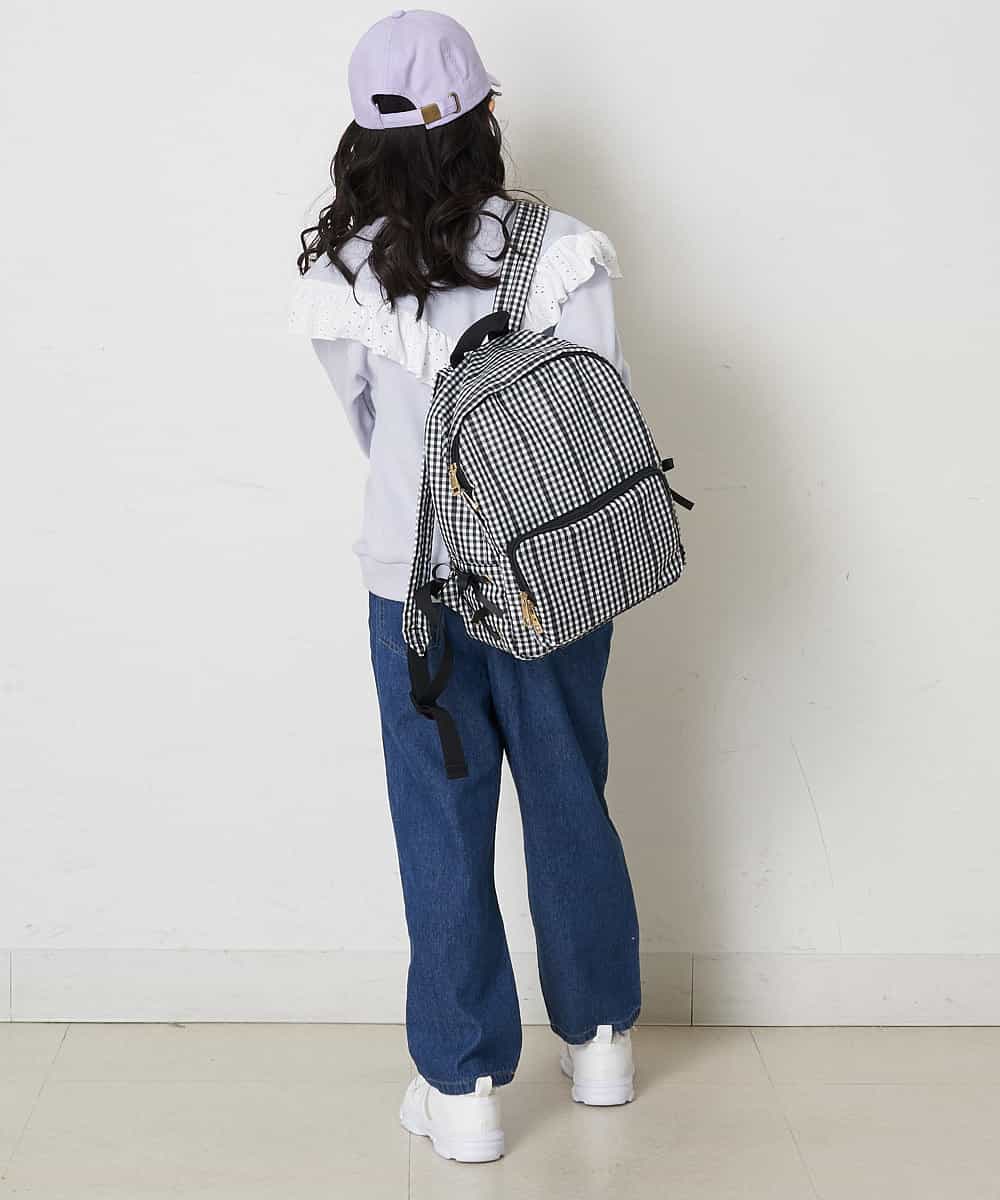 KJLEP32034 a.v.v KIDS(アー・ヴェ・ヴェ) [120-130]バックレースアップサスペンダー付きパンツ ピンク