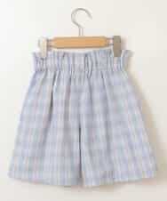 KJLEP33029 a.v.v KIDS(アー・ヴェ・ヴェ) [100-130]【セットアップ対応】バックル付きチェック柄キュロット ライトブルー