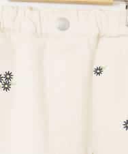 KJLEP35034 a.v.v KIDS(アー・ヴェ・ヴェ) [100-130]フラワー刺繍スカパン アイボリー