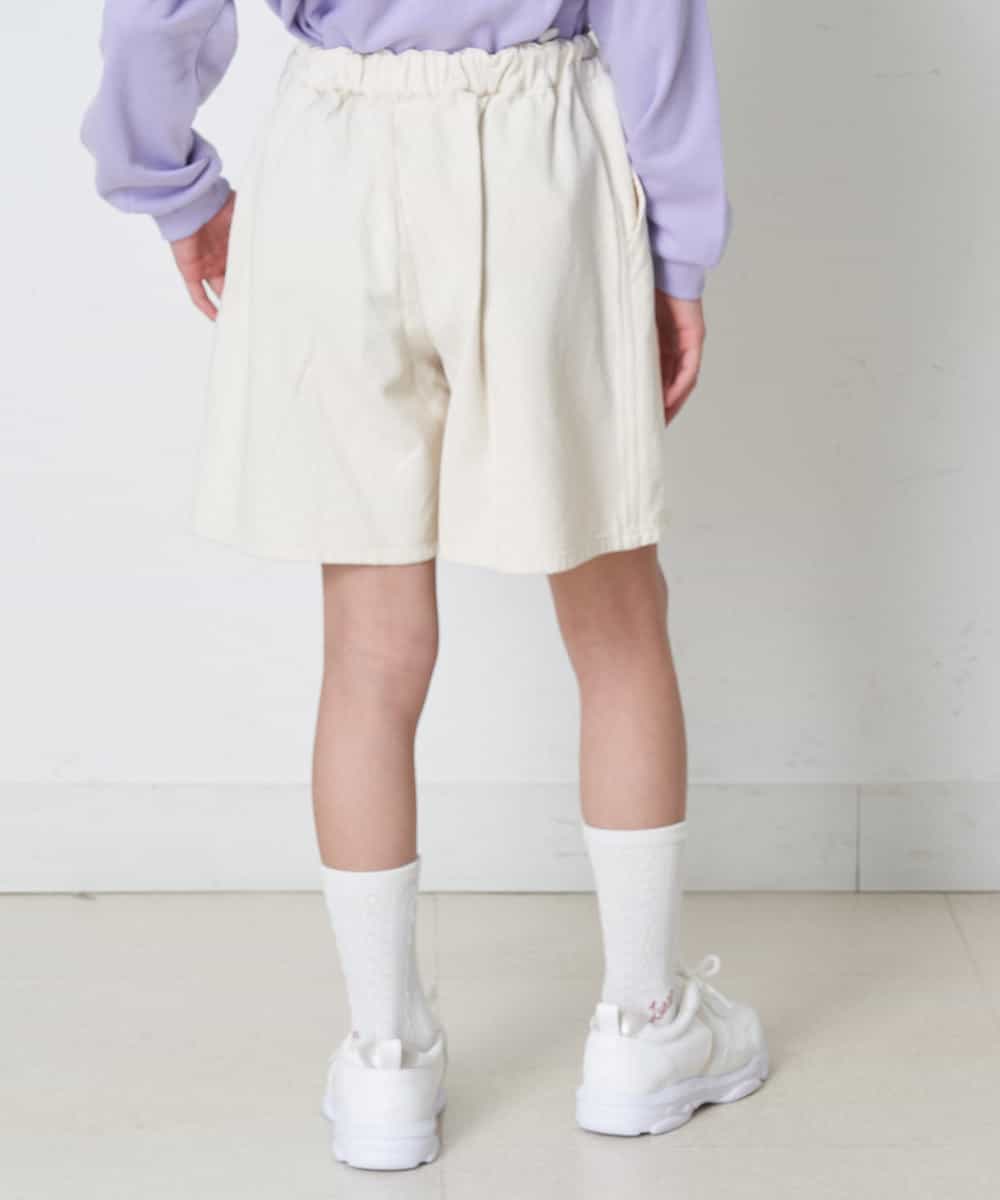 KJLEP35034 a.v.v KIDS(アー・ヴェ・ヴェ) [100-130]フラワー刺繍スカパン アイボリー
