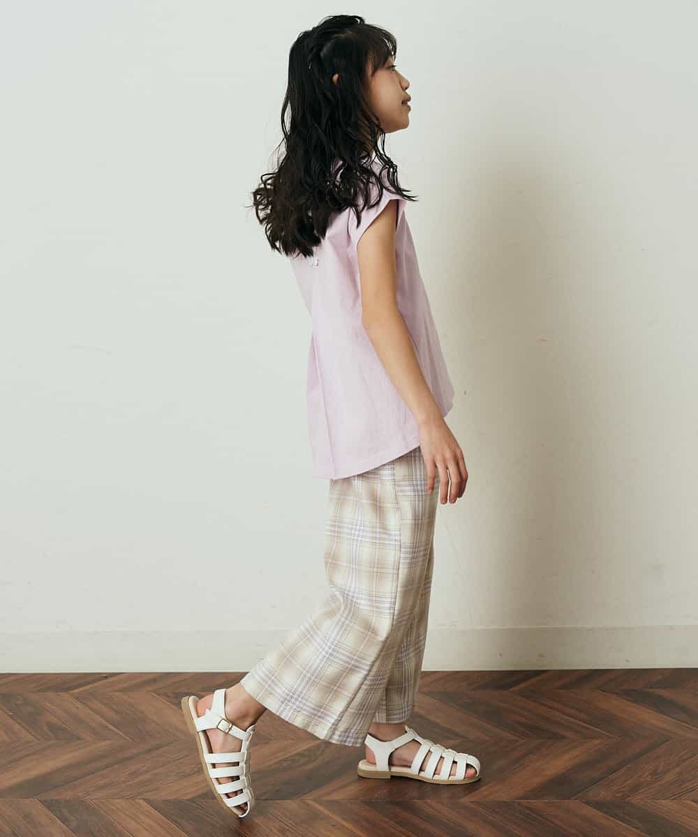 KJLER31044 a.v.v KIDS(アー・ヴェ・ヴェ) [160]サスペンダー付きワイドパンツ デニム