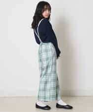 KJLER31044 a.v.v KIDS(アー・ヴェ・ヴェ) [160]サスペンダー付きワイドパンツ デニム