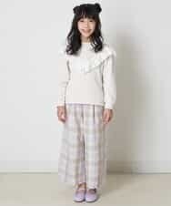 KJLER31044 a.v.v KIDS(アー・ヴェ・ヴェ) [160]サスペンダー付きワイドパンツ デニム