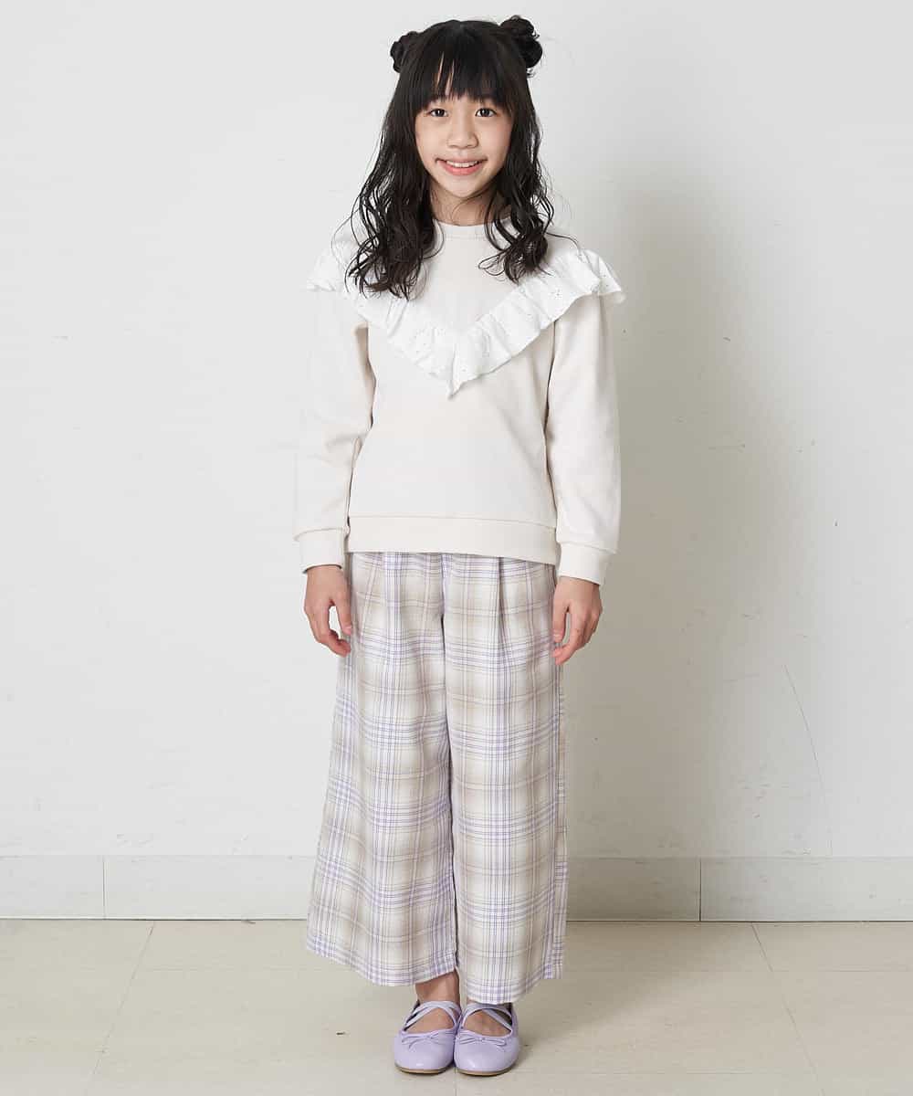 KJLER31044 a.v.v KIDS(アー・ヴェ・ヴェ) [160]サスペンダー付きワイドパンツ デニム