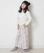 KJLER31044 a.v.v KIDS(アー・ヴェ・ヴェ) [160]サスペンダー付きワイドパンツ デニム