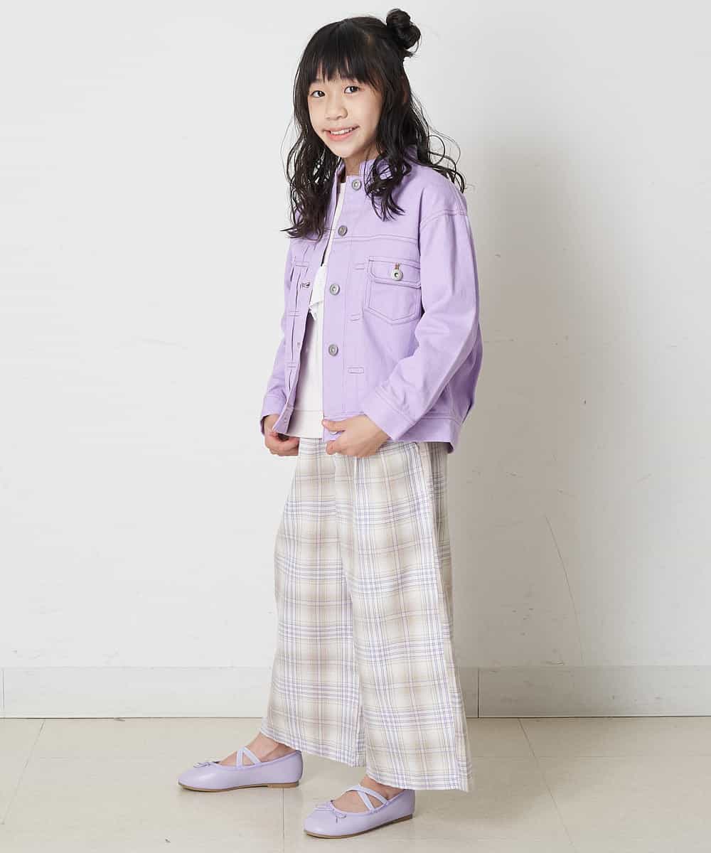KJLER31044 a.v.v KIDS(アー・ヴェ・ヴェ) [160]サスペンダー付きワイドパンツ デニム