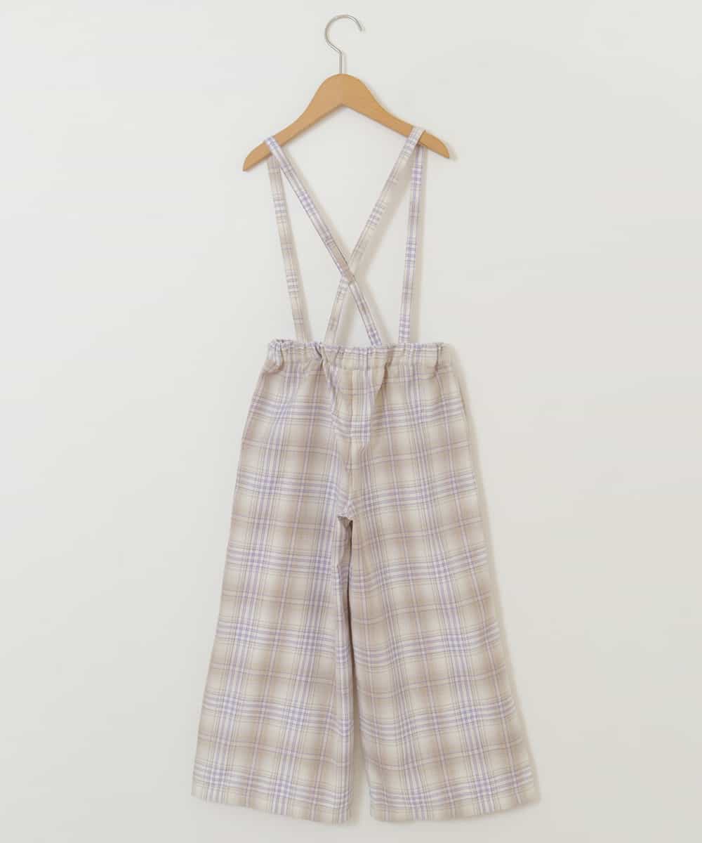 KJLER31044 a.v.v KIDS(アー・ヴェ・ヴェ) [160]サスペンダー付きワイドパンツ ベージュ