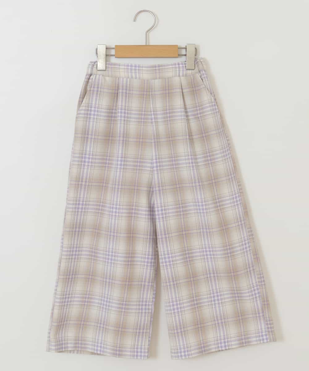 KJLER31044 a.v.v KIDS(アー・ヴェ・ヴェ) [160]サスペンダー付きワイドパンツ ベージュ