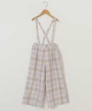 KJLER31044 a.v.v KIDS(アー・ヴェ・ヴェ) [160]サスペンダー付きワイドパンツ ベージュ