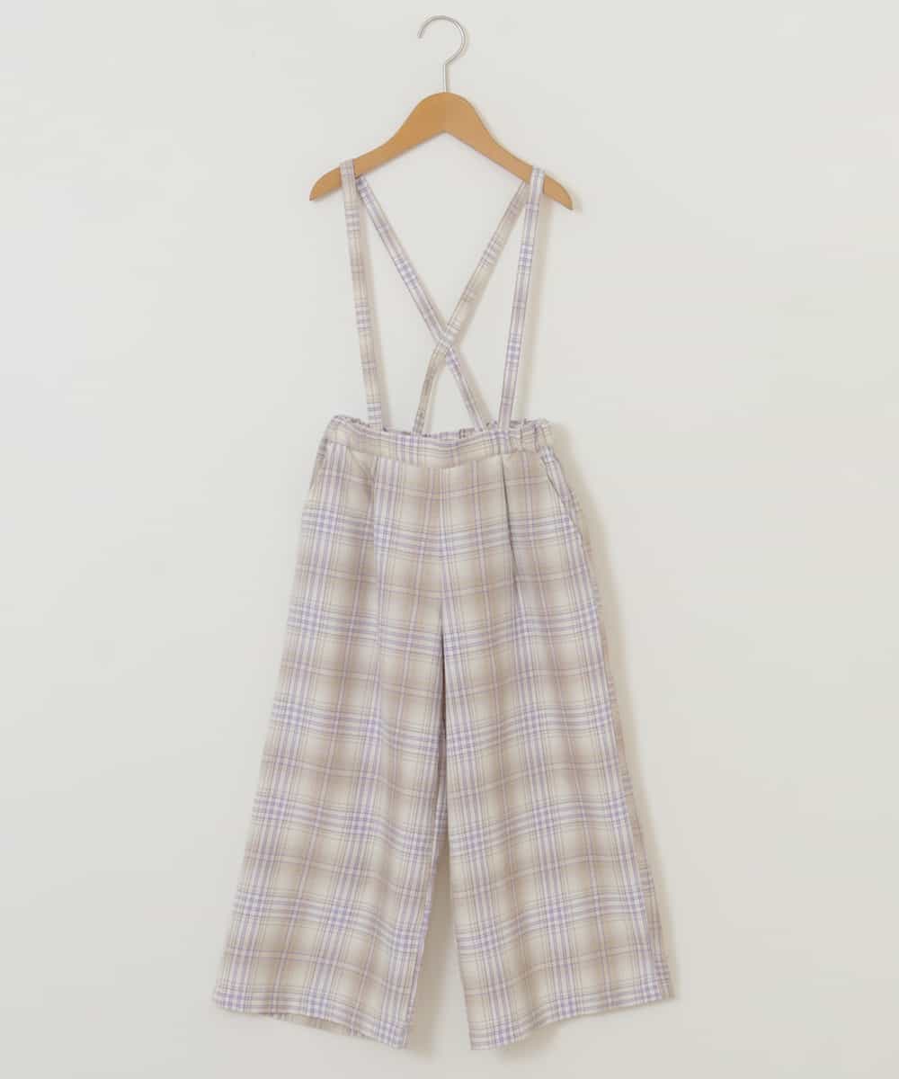 KJLER31044 a.v.v KIDS(アー・ヴェ・ヴェ) [160]サスペンダー付きワイドパンツ ベージュ