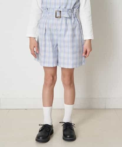KJLER33039 a.v.v KIDS [160]【セットアップ対応】バックル付きチェック柄キュロット