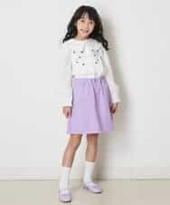 KJLER34039 a.v.v KIDS(アー・ヴェ・ヴェ) [160]【洗える/セットアップ対応】台形スカート見えパンツ ブルー