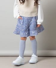 KJLES30029 a.v.v KIDS(アー・ヴェ・ヴェ) [100-130]フリルキュロットパンツ ブルー