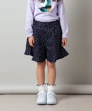 KJLES30029 a.v.v KIDS(アー・ヴェ・ヴェ) [100-130]フリルキュロットパンツ ブルー