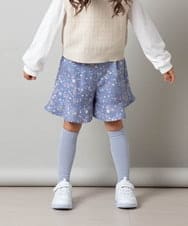KJLES30029 a.v.v KIDS(アー・ヴェ・ヴェ) [100-130]フリルキュロットパンツ ブルー