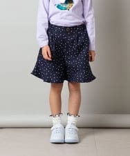 KJLES30029 a.v.v KIDS(アー・ヴェ・ヴェ) [100-130]フリルキュロットパンツ ネイビー