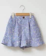 KJLES30029 a.v.v KIDS(アー・ヴェ・ヴェ) [100-130]フリルキュロットパンツ ブルー