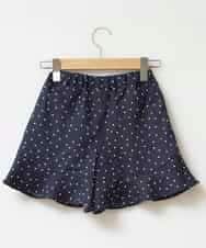 KJLES30029 a.v.v KIDS(アー・ヴェ・ヴェ) [100-130]フリルキュロットパンツ ネイビー