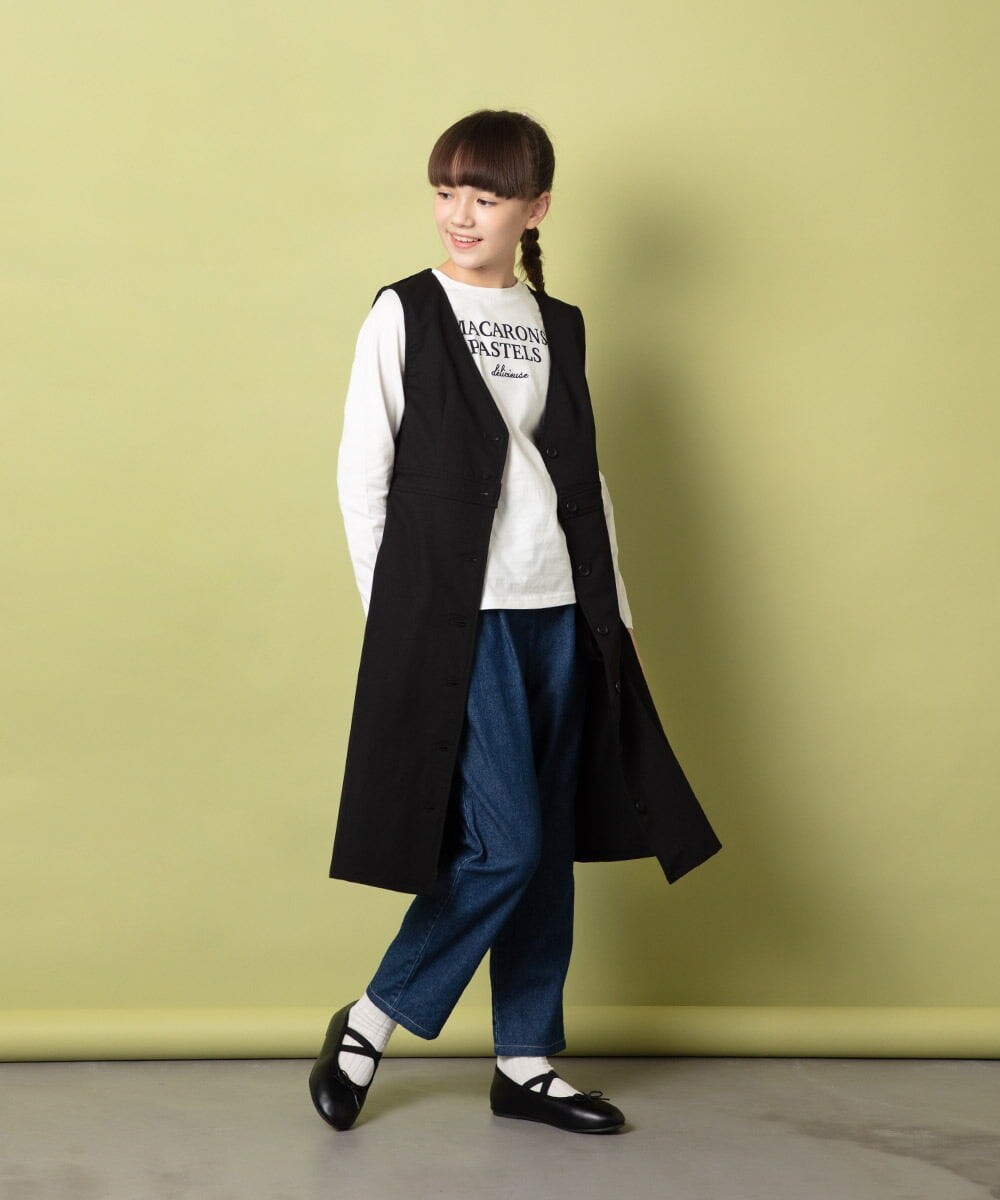 KJLES32034 a.v.v KIDS(アー・ヴェ・ヴェ) [120-130]【2WAY】サスペンダー付きテーパードパンツ チェック