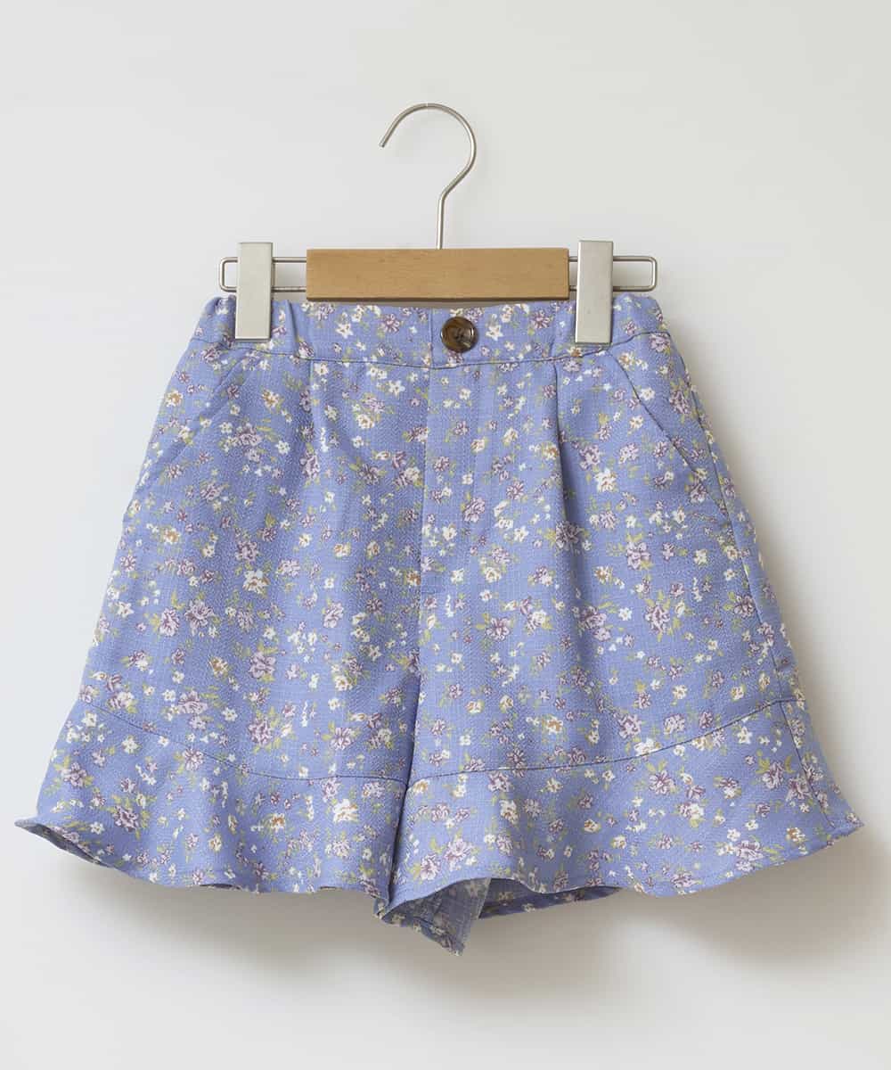 KJLET30034 a.v.v KIDS(アー・ヴェ・ヴェ) [140-150]フリルキュロットパンツ ブルー