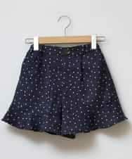 KJLET30034 a.v.v KIDS(アー・ヴェ・ヴェ) [140-150]フリルキュロットパンツ ネイビー