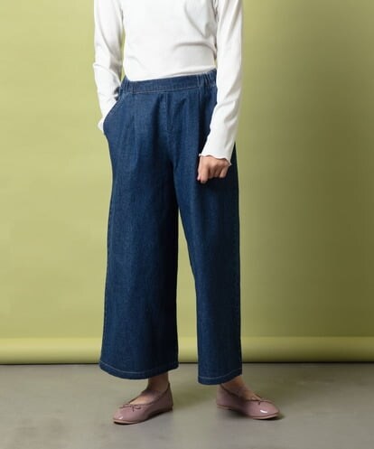 KJLET31039 a.v.v KIDS [140-150]【2WAY】サスペンダー付きデニムワイドパンツ