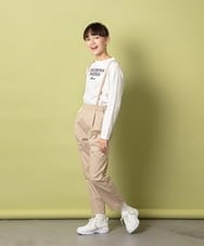 KJLET32039 a.v.v KIDS(アー・ヴェ・ヴェ) [140-150]【2WAY】サスペンダー付きテーパードパンツ デニム
