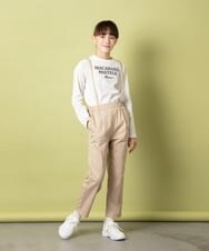 KJLET32039 a.v.v KIDS(アー・ヴェ・ヴェ) [140-150]【2WAY】サスペンダー付きテーパードパンツ デニム