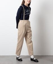 KJLET32039 a.v.v KIDS(アー・ヴェ・ヴェ) [140-150]【2WAY】サスペンダー付きテーパードパンツ ベージュ