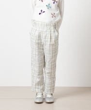 KJLET32039 a.v.v KIDS(アー・ヴェ・ヴェ) [140-150]【2WAY】サスペンダー付きテーパードパンツ チェック