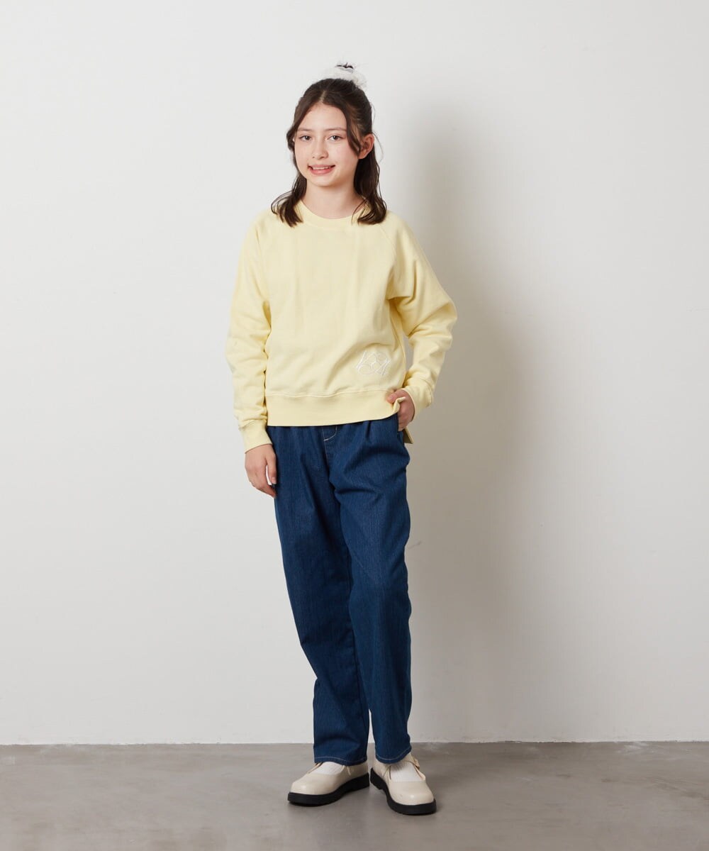 KJLEV31029 a.v.v KIDS(アー・ヴェ・ヴェ) [100-130]サスペンダー付きテーパードパンツ ブラック