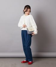 KJLEV31029 a.v.v KIDS(アー・ヴェ・ヴェ) [100-130]サスペンダー付きテーパードパンツ ブラック