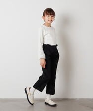 KJLEV31029 a.v.v KIDS(アー・ヴェ・ヴェ) [100-130]サスペンダー付きテーパードパンツ ブラック