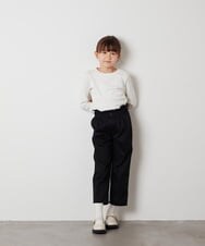 KJLEV31029 a.v.v KIDS(アー・ヴェ・ヴェ) [100-130]サスペンダー付きテーパードパンツ ブラック