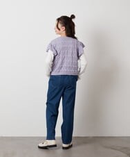 KJLEV31029 a.v.v KIDS(アー・ヴェ・ヴェ) [100-130]サスペンダー付きテーパードパンツ ブラック