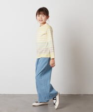 KJLEW30039 a.v.v KIDS(アー・ヴェ・ヴェ) [140-150]デニムワイドパンツ ブルー